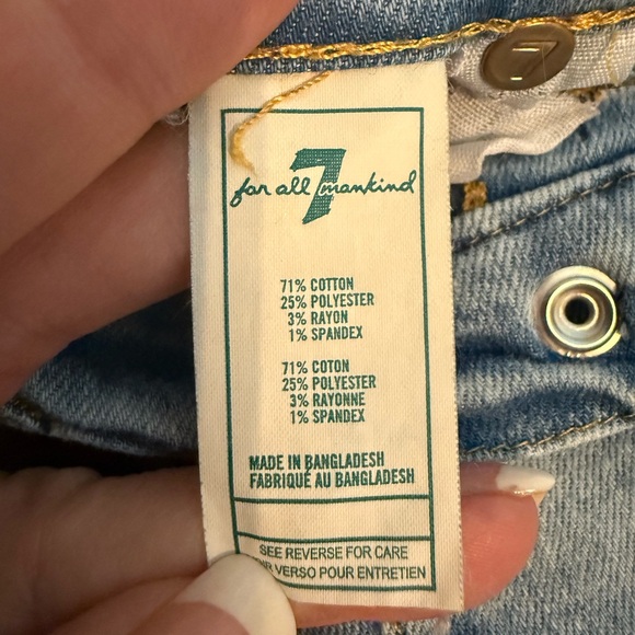7 For All Mankind Distressed Skinny Jeans, Size 24M - Picture 3 of 4
